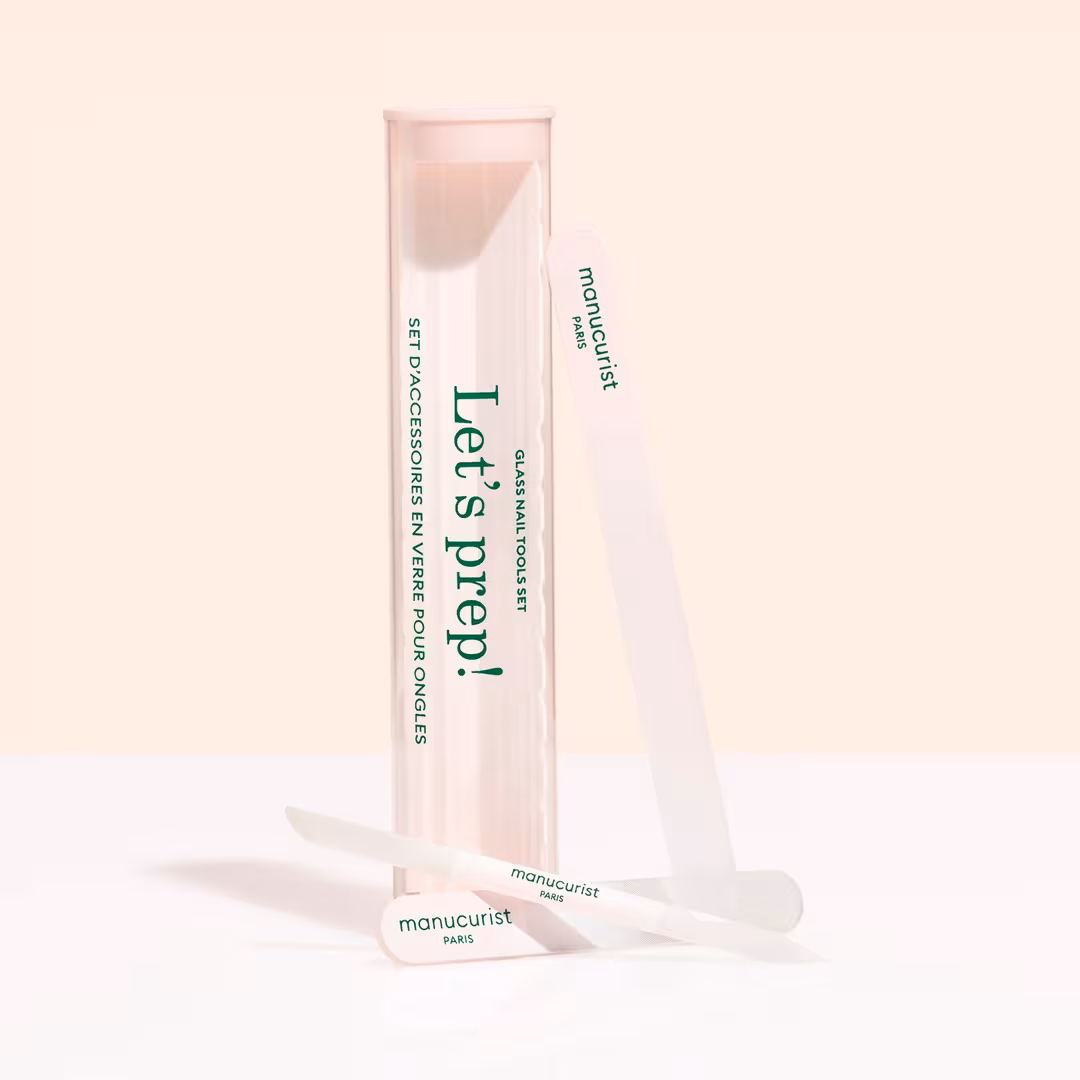 Manucurist  Glass Nail Prep Set - Nail File, Buffer and Cuticle Pusher