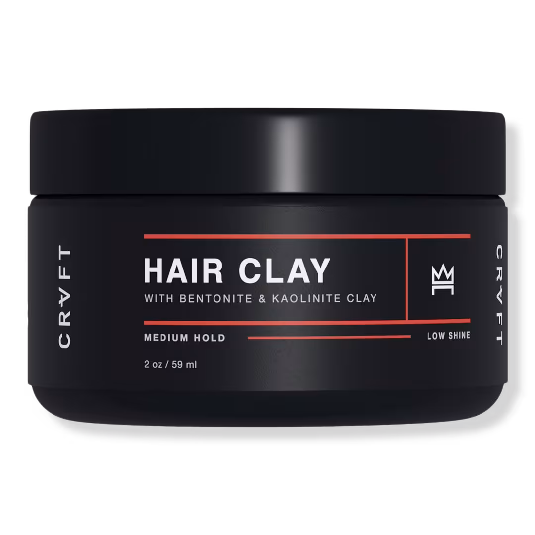 CRVFT  Hair Clay for Men, Medium Hold, Low Shine, 30 Day Supply