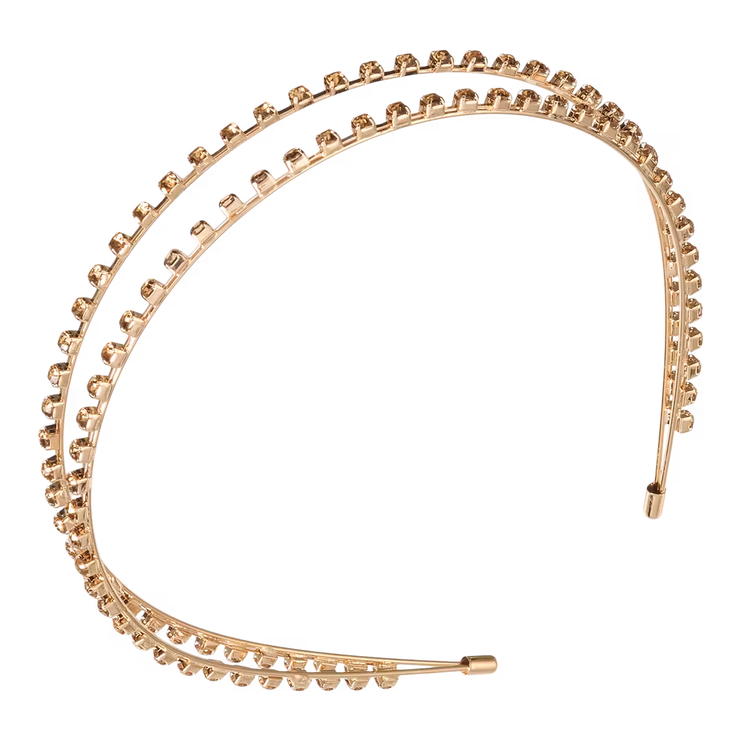 Conair Accessories  Double-Strand Headband with Smoke Quartz Stones