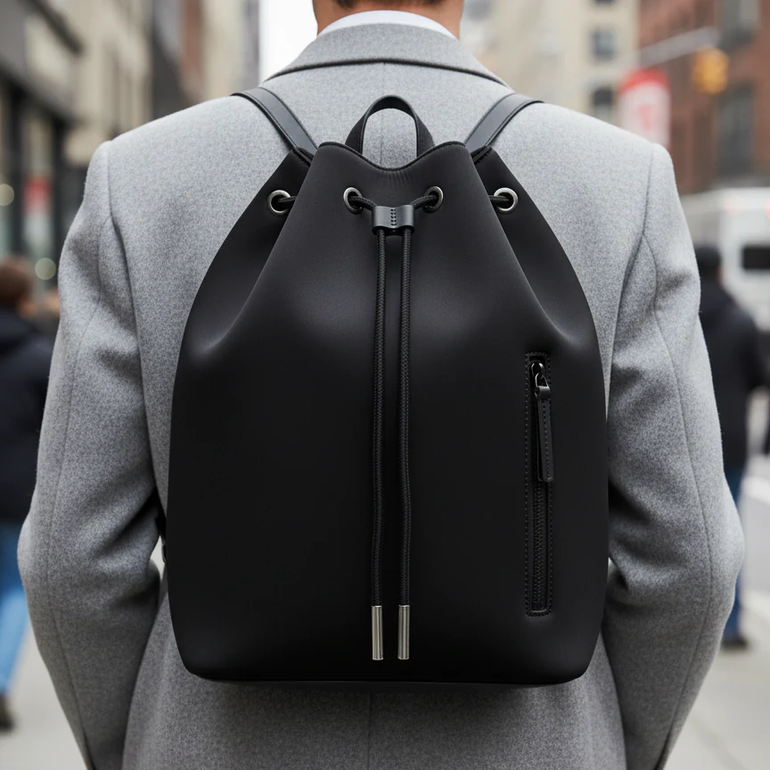 Black Minimalist Drawstring