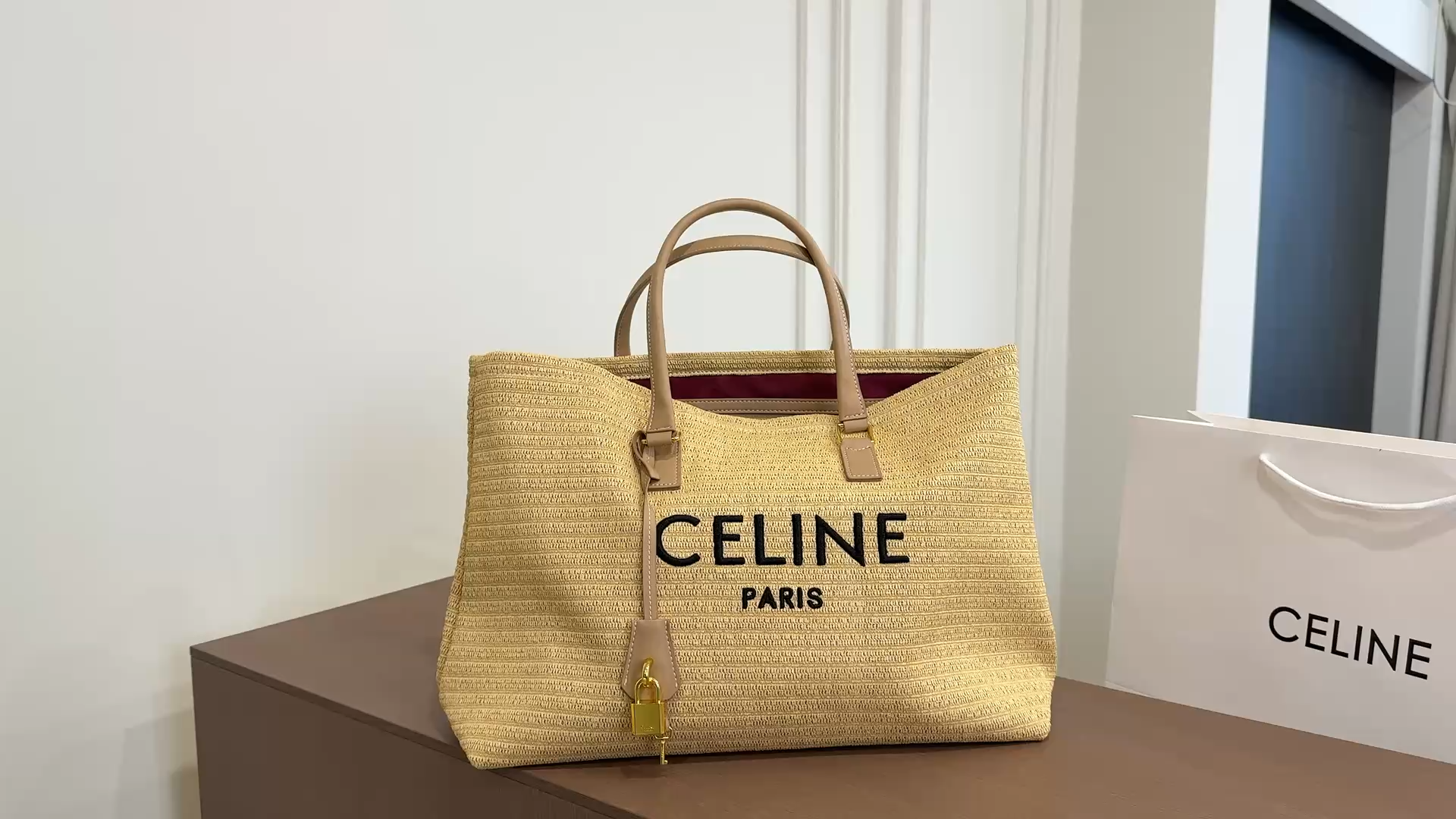 Céline Straw Tote Bag