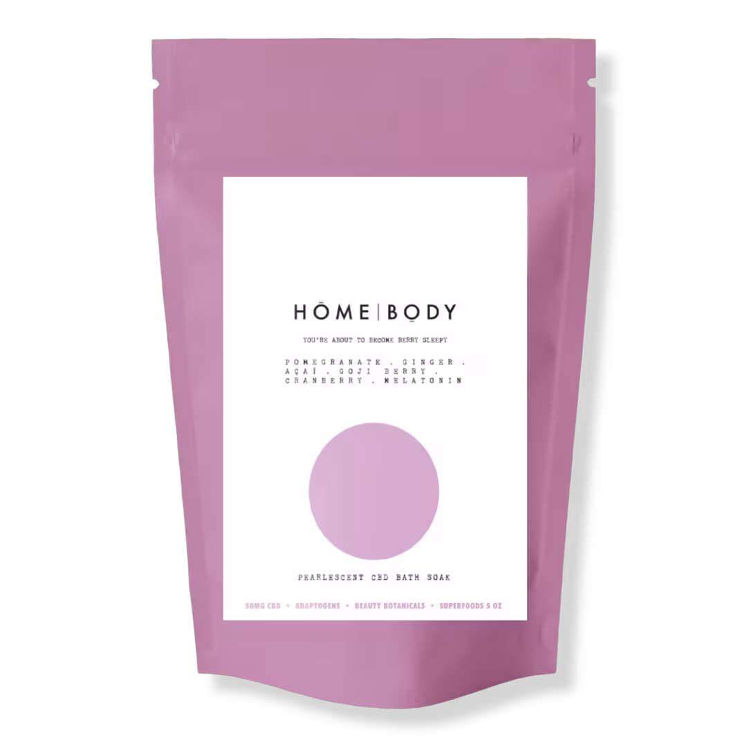 Homebody  You're About To Become Berry Sleepy Pearlescent CBD Bath Soak