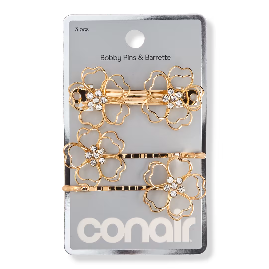 Conair Accessories  Flower Pin and Barrette Set