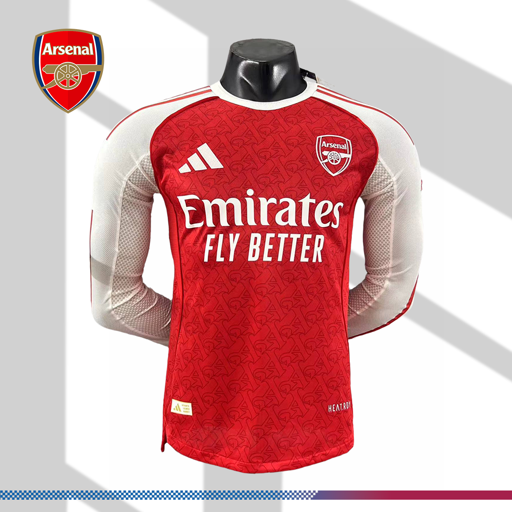 2025/2026 Arsenal Home Long Sleeve Football Jersey (Player)