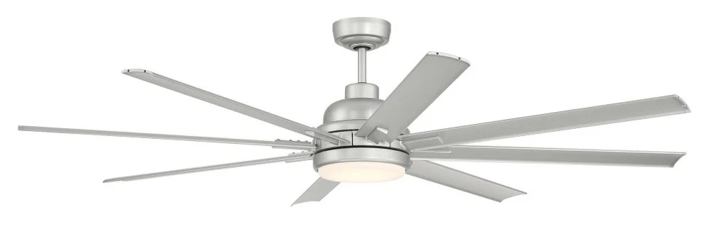RSH65PN8-Craftmade Lighting-Rush - 8 Blade Ceiling Fan with Light Kit-15.04 Inches Tall and 65 Inches Wide-Painted Nickel Finish