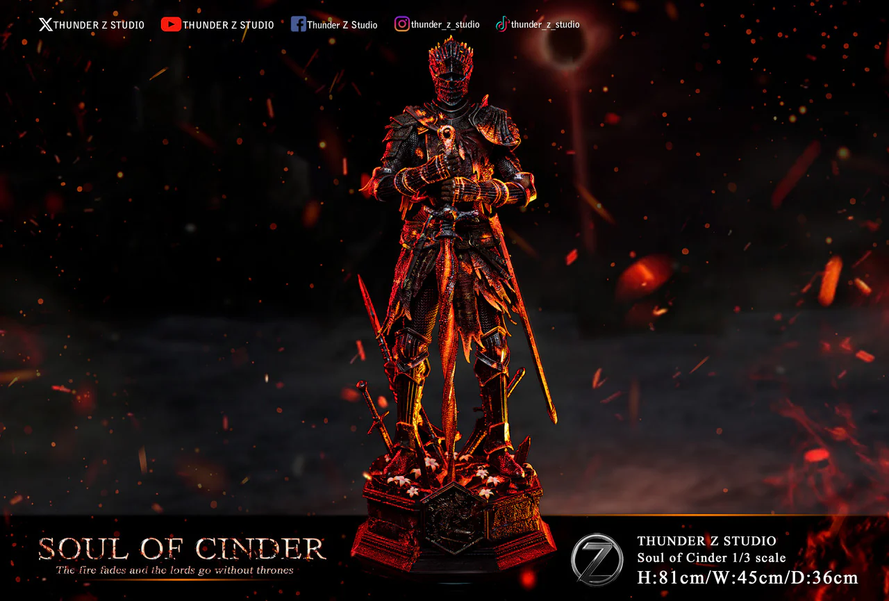 Dark Souls - Soul of Cinder | 1:3 Resin Statue | by Thunder Z Studio
