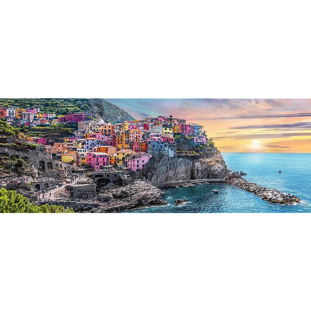 Puzzle Panoramiczne 500 El. Manarola O Zachodzie Słońca, Włochy