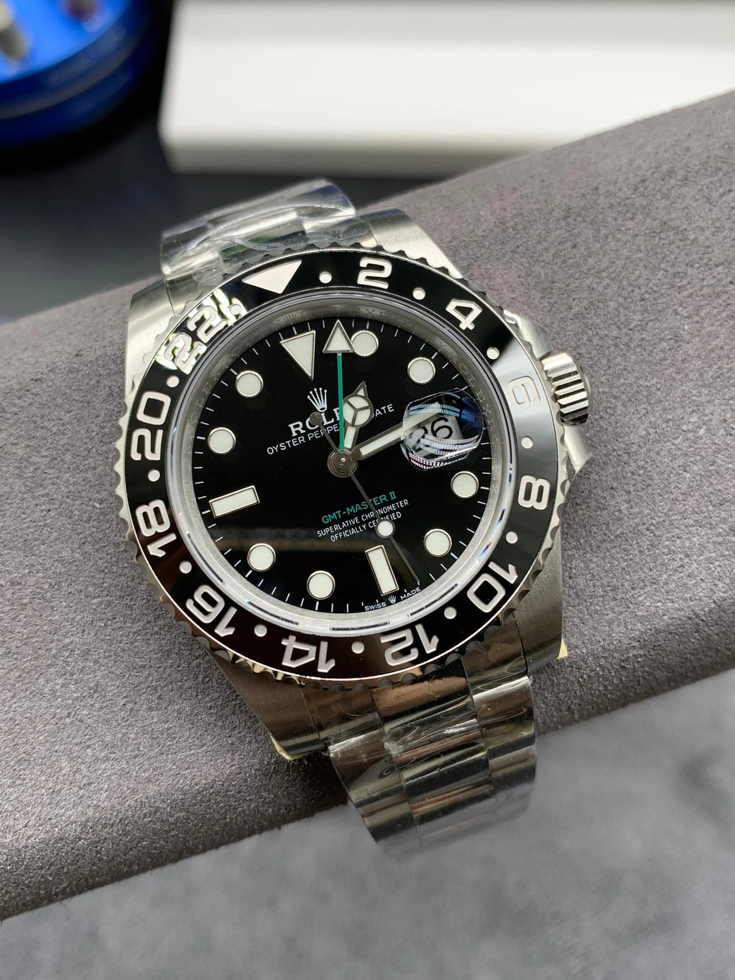 Rolex Watch GMT-MASTER II CUSTOM BLACK BEZEL BLACK DIAL Watch