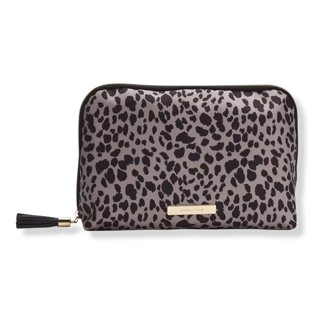 Tartan + Twine  Cheetah Charm Beauty Clutch