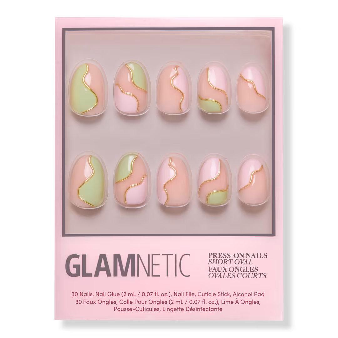 Glamnetic  Strawberry Matcha Press-On Nails
