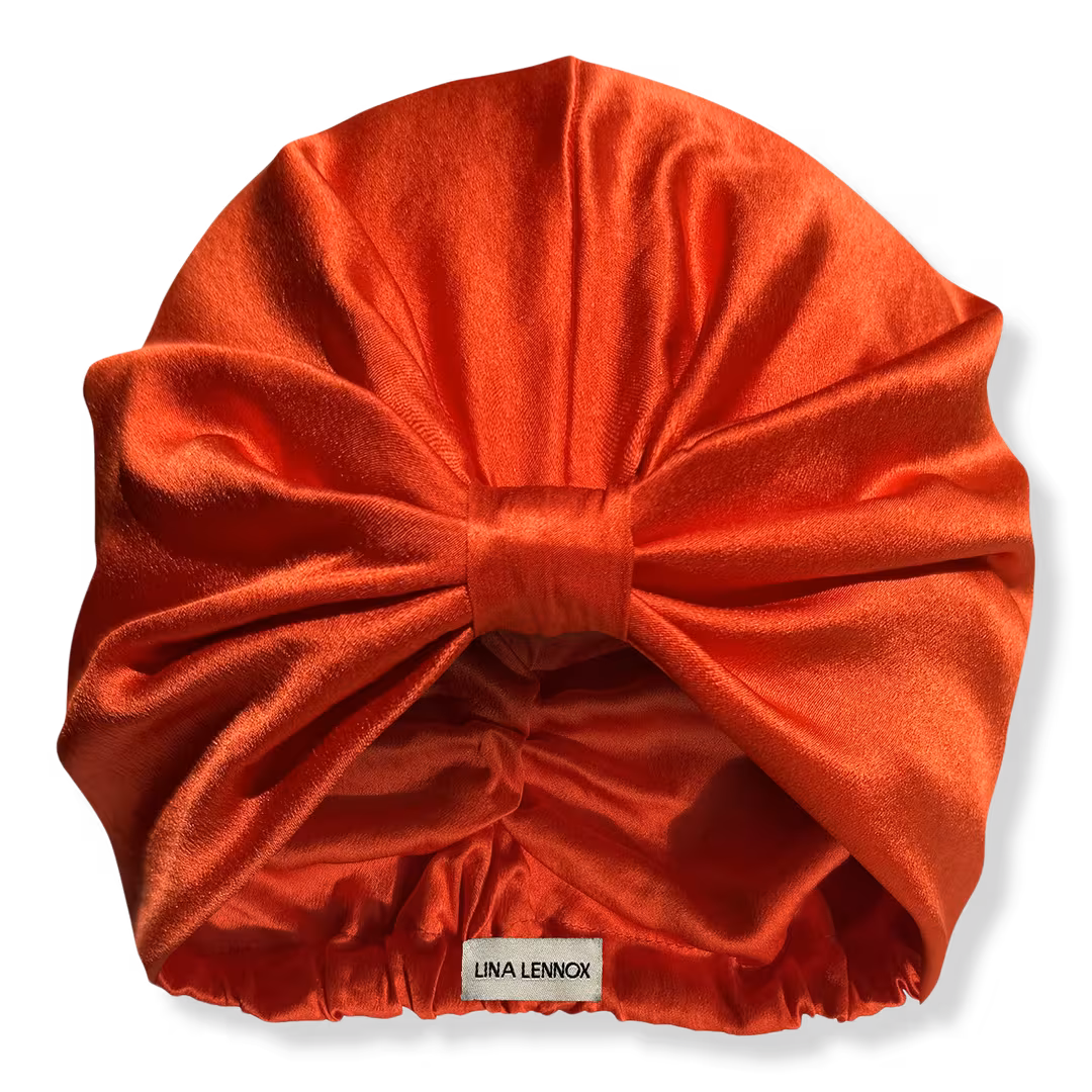 LINA LENNOX  Organic Silk Double-Lined Hair Bonnet