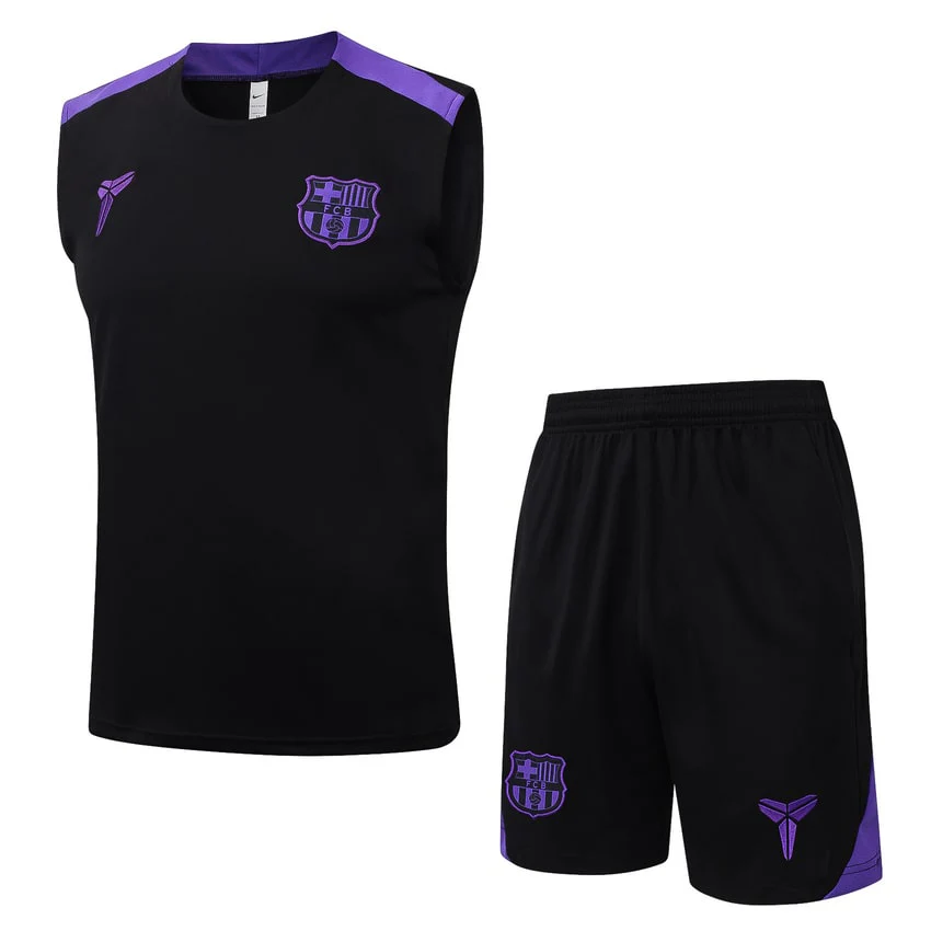Barcelona Tank Top Shorts Men 2025 2026 Black Purple