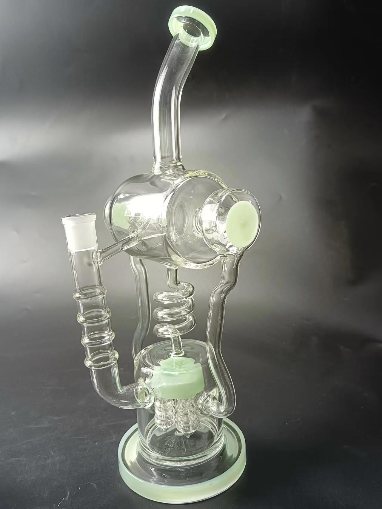 15 Spiral Coil Recycler Bong