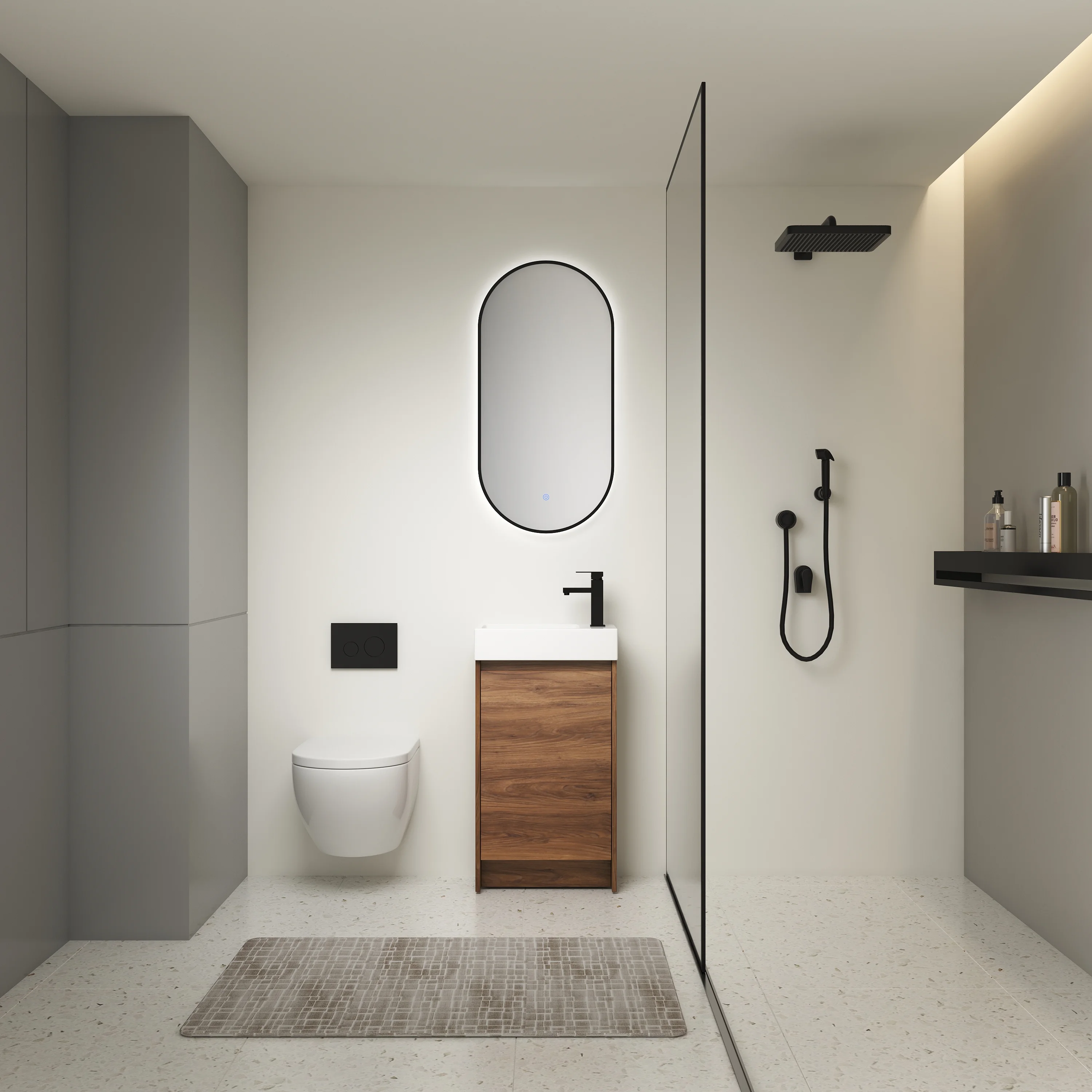 M optimized 18" Bathroom Vanity with Sink Freestanding Vanity Storage Cabinet with Soft Closing Doors Adjustable Shelf for Bathroom