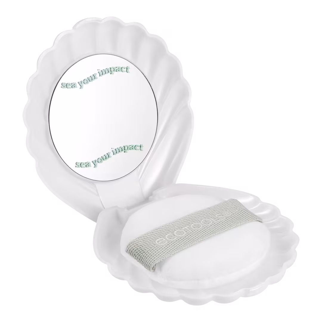 EcoTools  Sea Gems Pearl Powder Puff + Travel Case