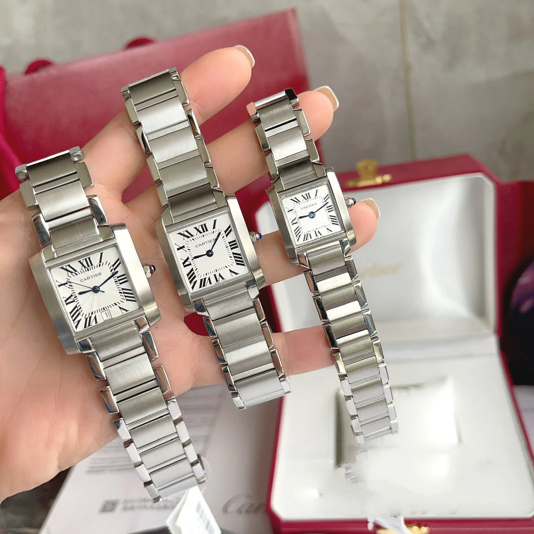 Cartier Watch TANK FRANCAISE STEEL WHITE DIAL