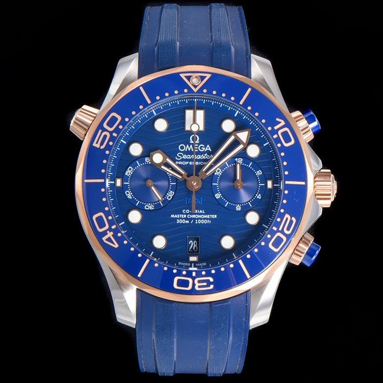Omega Watch SEAMASTER DIVER 300M CHRONOGRAPH BLUE ROSE GOLD