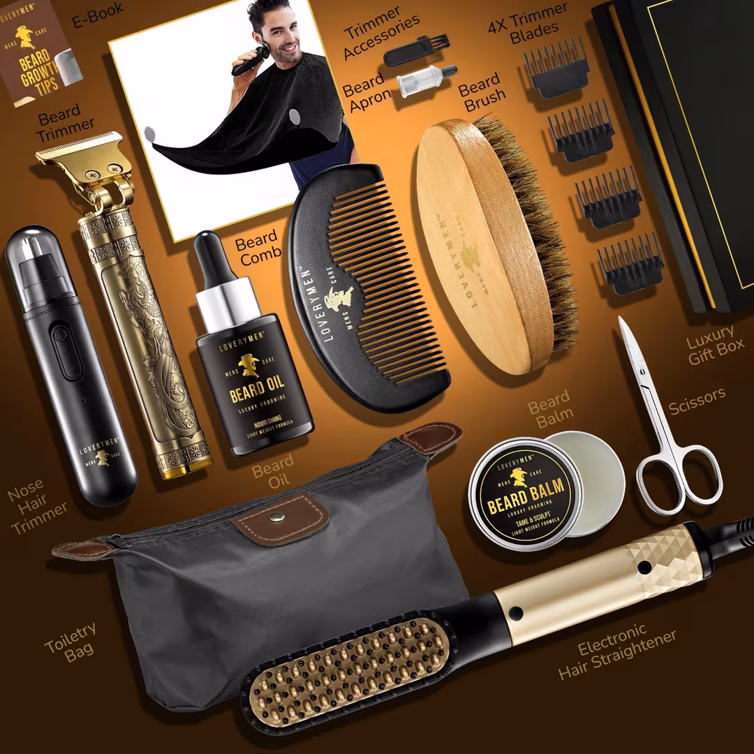Lovery  Ultimate Luxury Mens Beard Grooming Kit