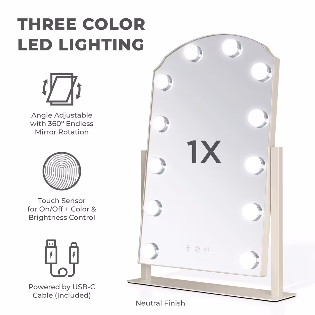Zadro  Scalloped Edge Hollywood LED Vanity Mirror