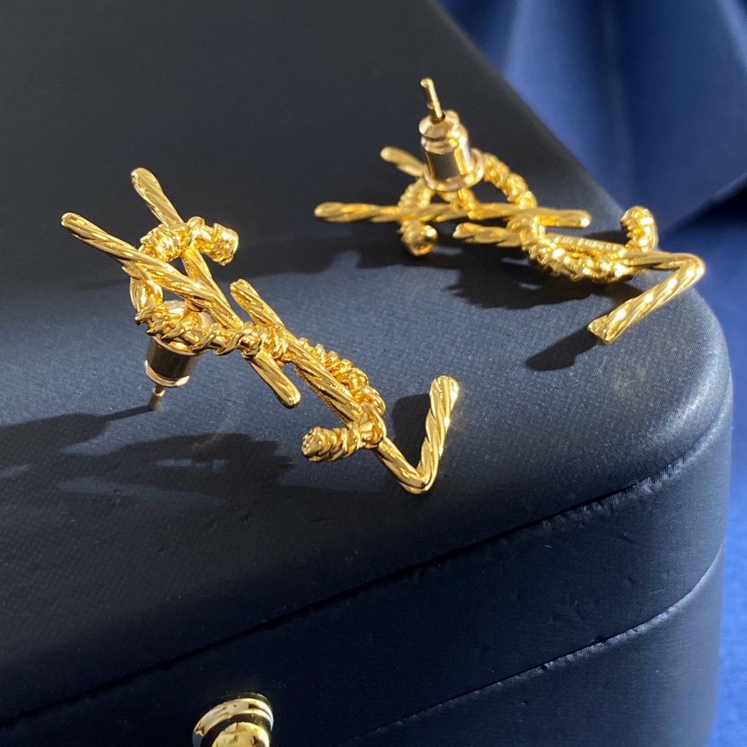 YSL Iconic Gold-tone Earrings