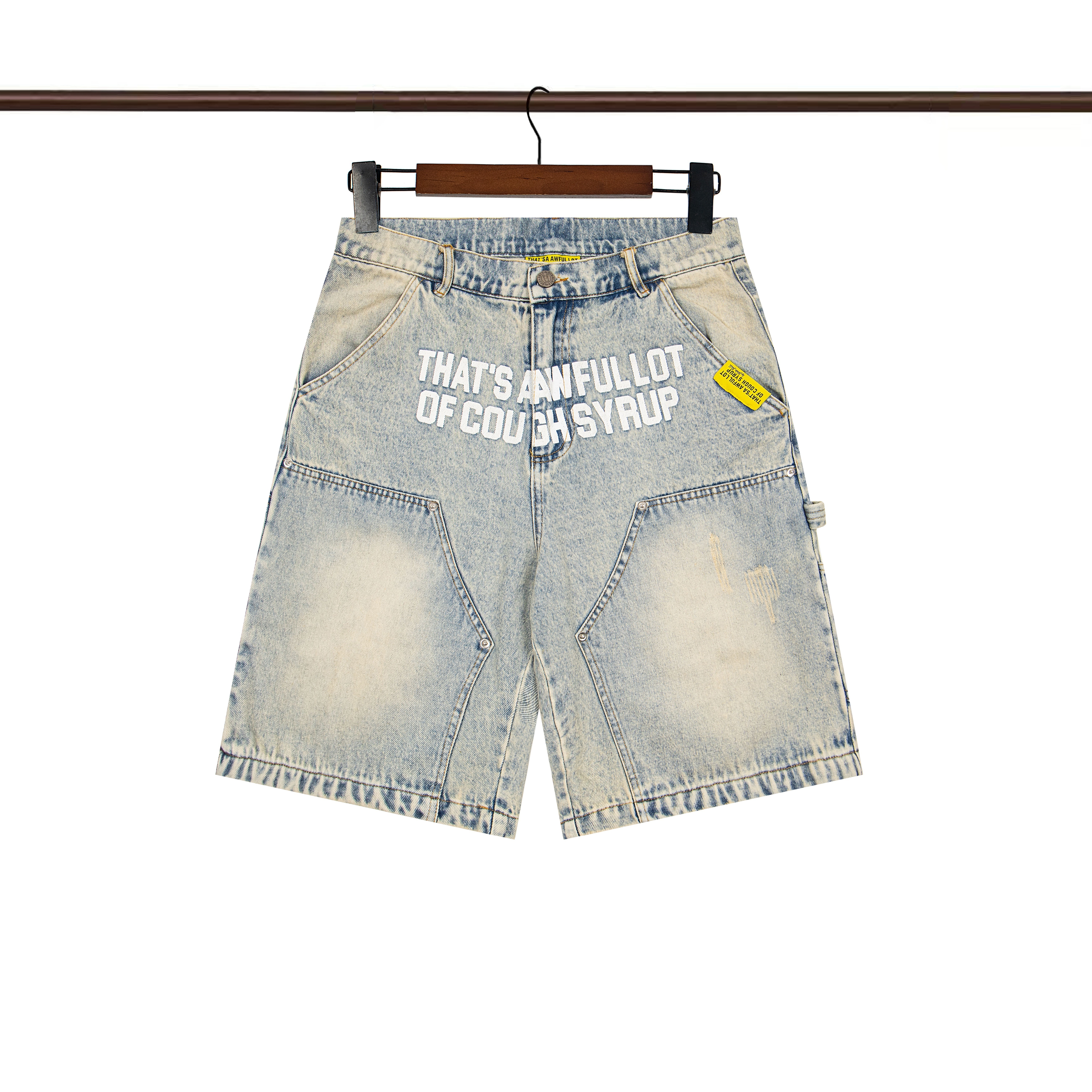 New that's awful cough syrup letter denim jeans
