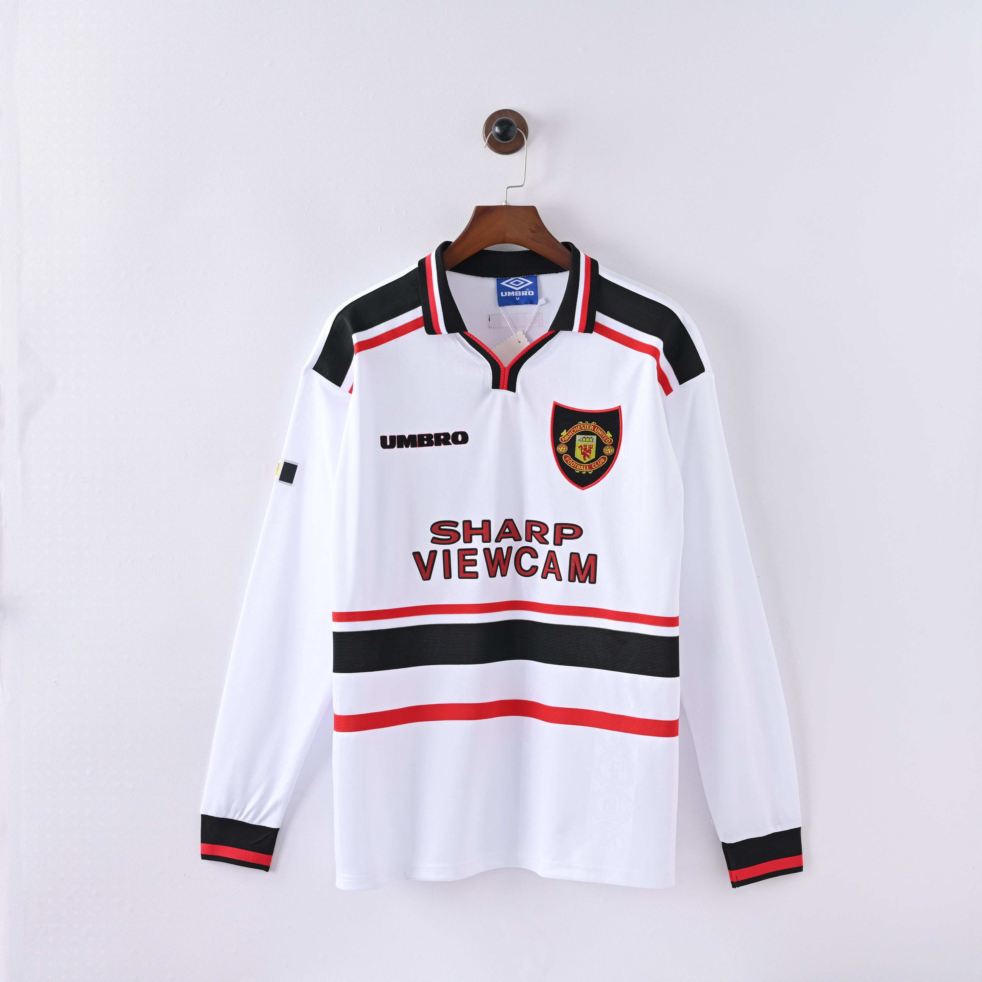 Manchester United Retro Vintage Long Sleeve Away Jersey Men 1998-1999