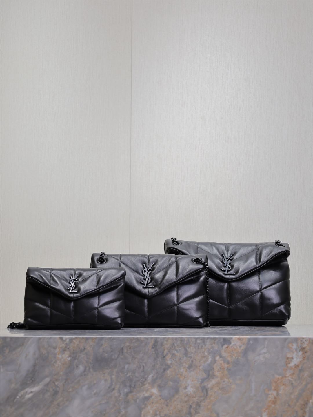 YSL Loulou Puffer Bag with Black Hardware S/M/L