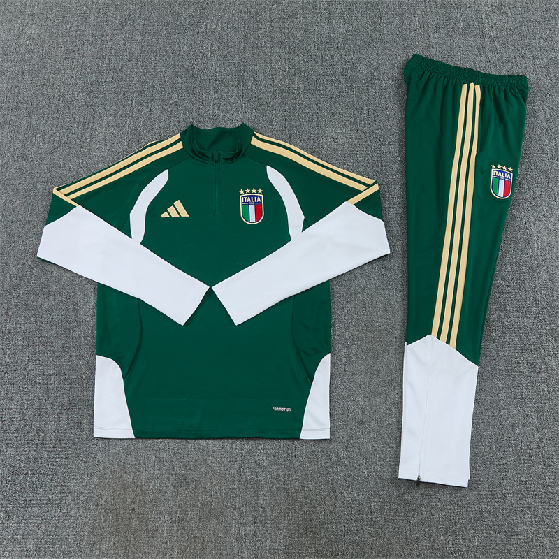 Adult/Kids 2026/2027 Italy Half-Pull Training Football Shirt