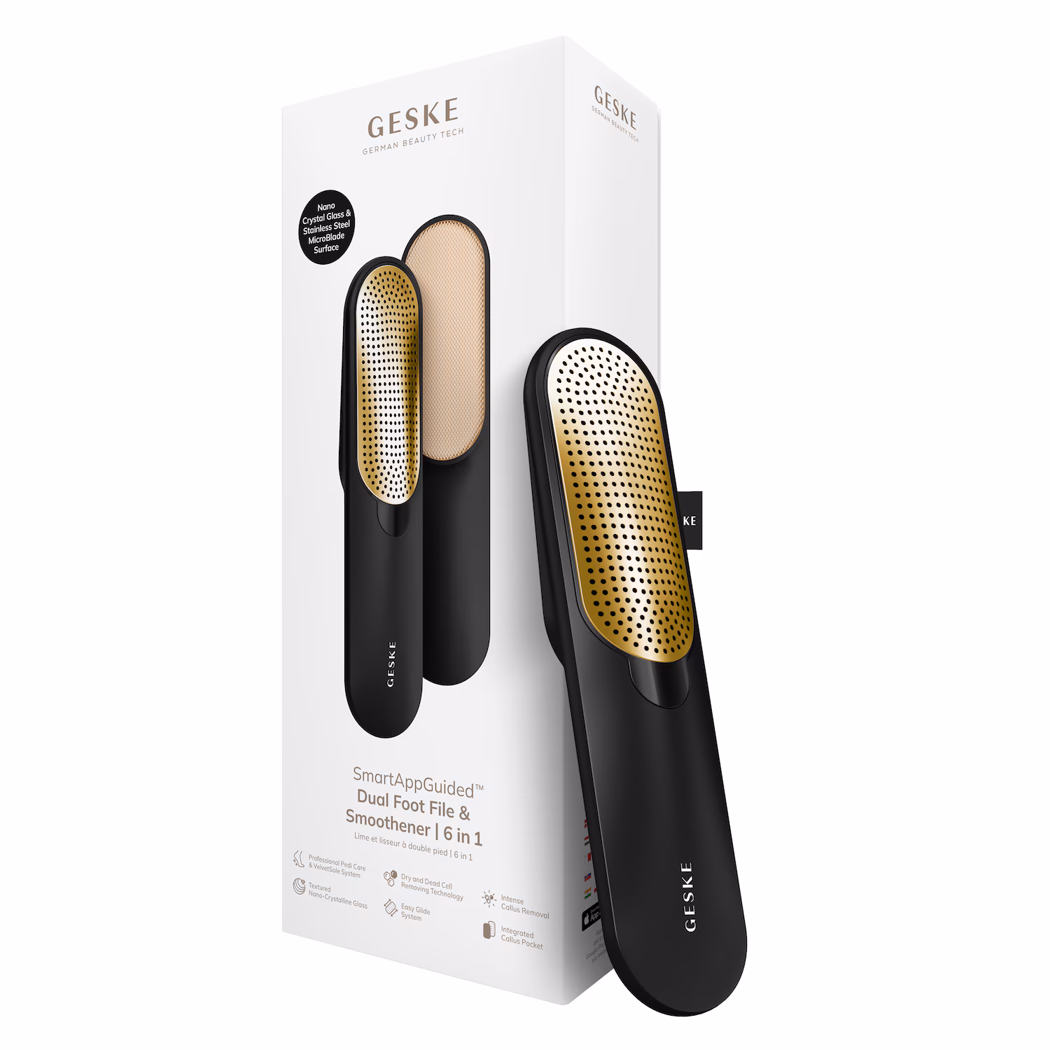 GESKE Dual Foot File & Smoothener | 6 in 1