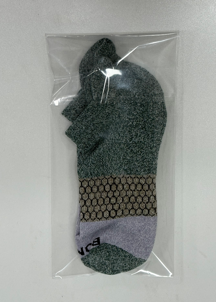 BOMBAS Ankle Socks-Dark Green&Purple