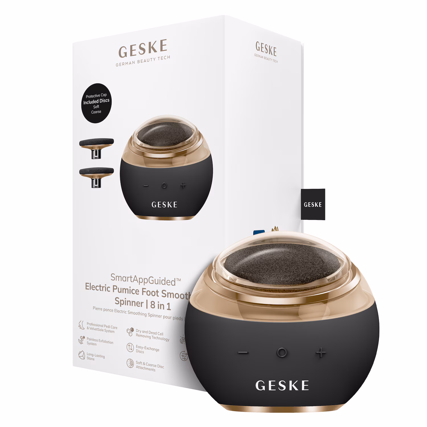 GESKE Electric Pumice Foot Smoothing Spinner | 8 in 1