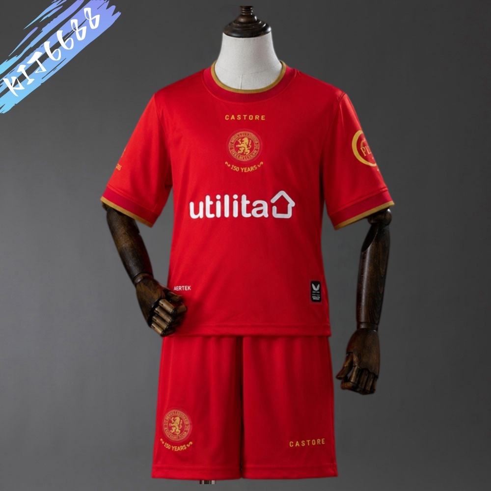 2026/2027 Middlesbrough home Football Shirts (Kids Kit socks)