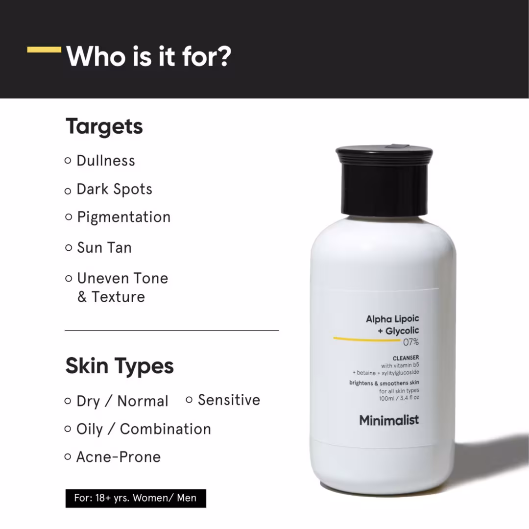 Minimalist  Alpha Lipoic + Glycolic 7% Cleanser
