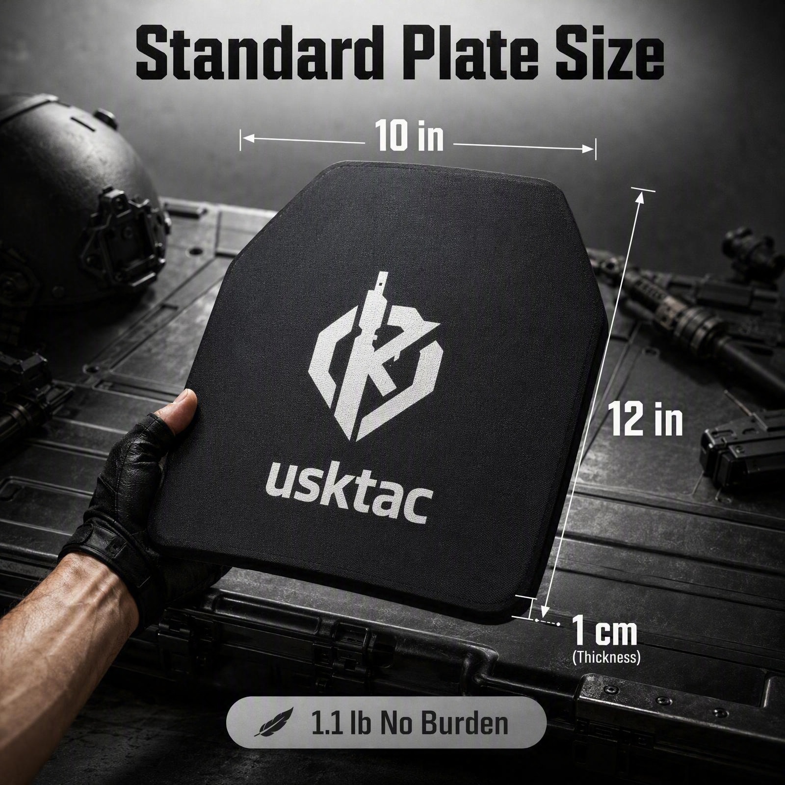 USKDTAC 2PCS NIJ IIIA Ballistic Plate, 10'x12' --1.1LB/piece