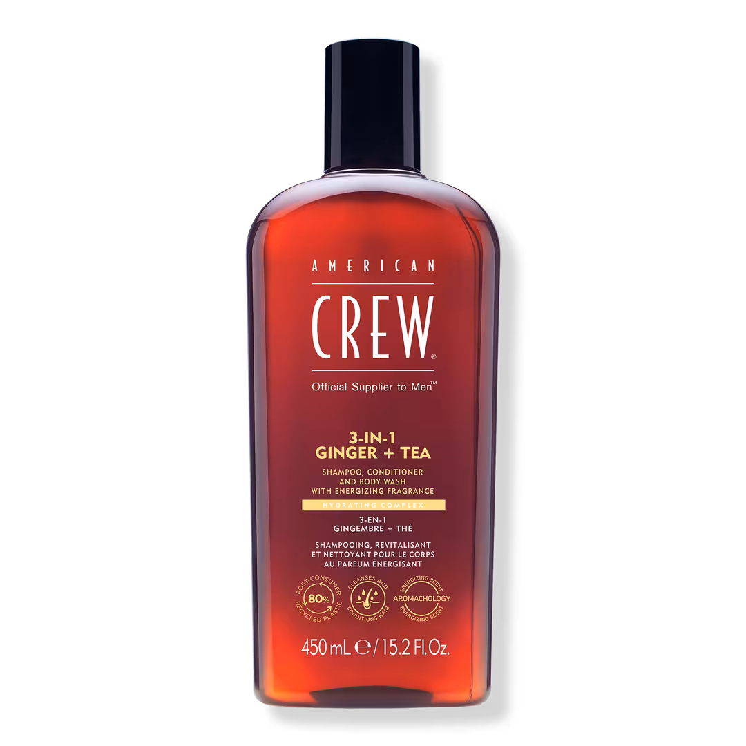 American Crew  3-in-1 Ginger + Tea Shampoo, Conditioner and Body Wash