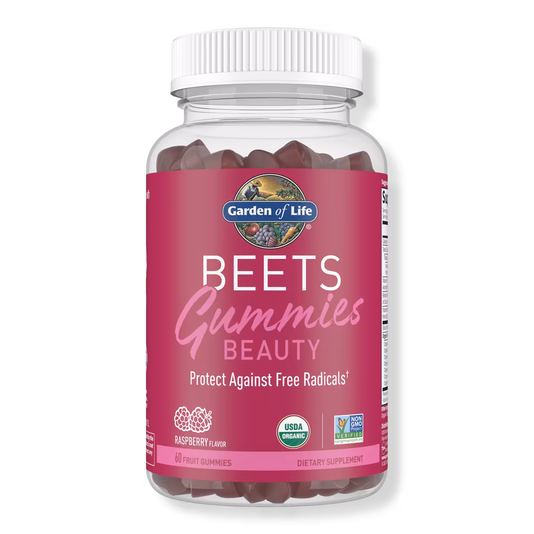 Garden of Life  Organic Beets Beauty Gummies Raspberry Flavored