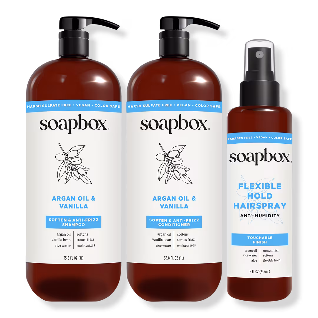 Soapbox  Argan Oil & Vanilla Anti-Frizz Haircare Bundle