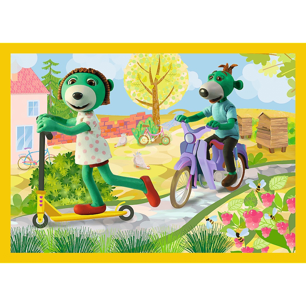 Puzzle 4W1 Rodzina Treflików Wspólne Zabawy Treflików