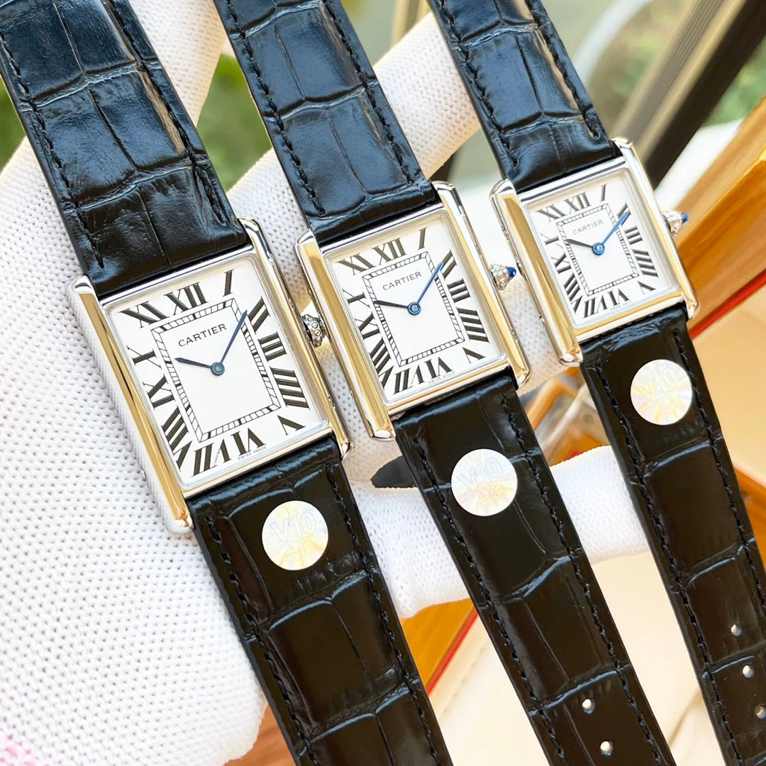 CARTIER Watch TANK MUST SILVER CASE LEATHER