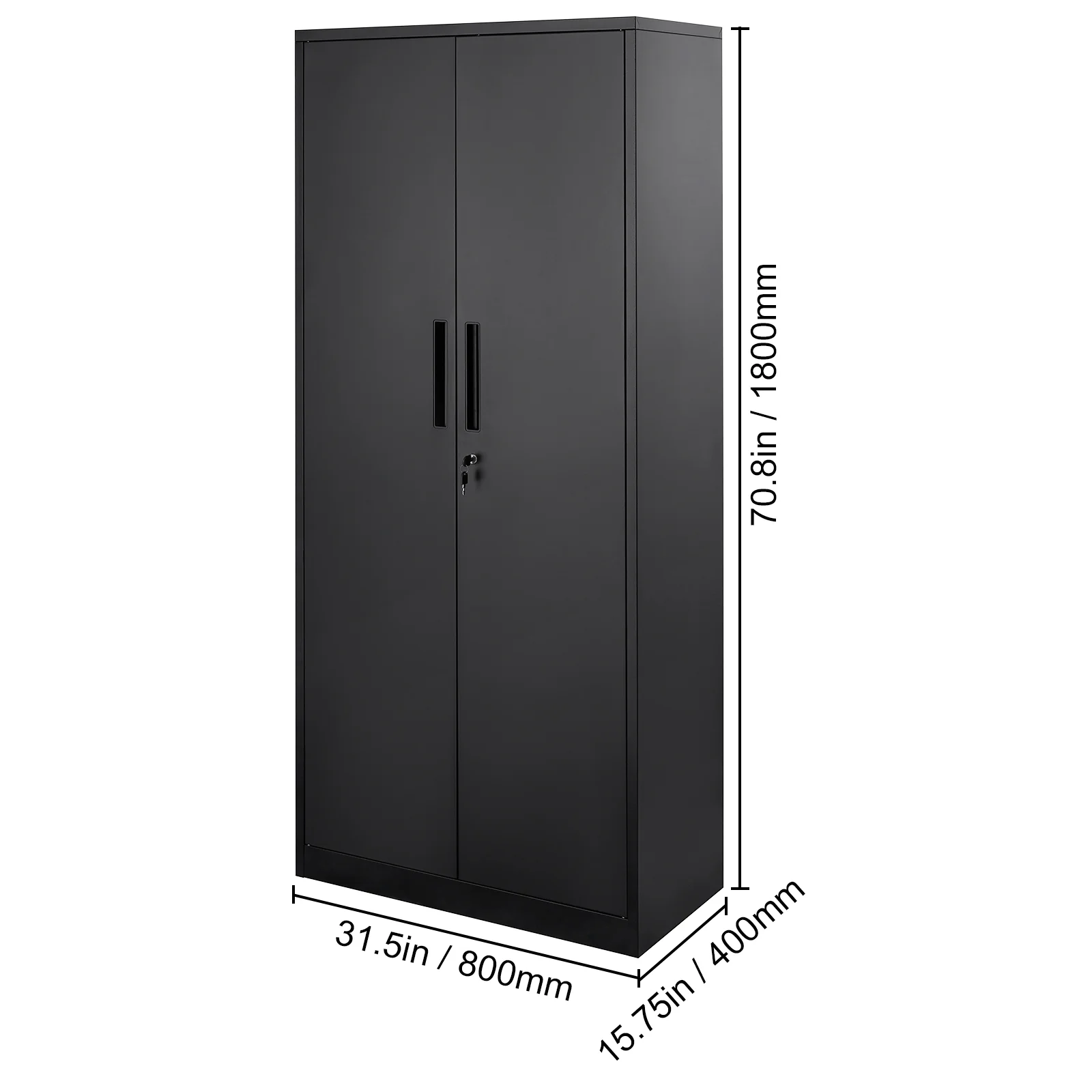 KFFKFF Iron Storage Unit, Secure Storage Unit with Dual Magnetic Entryways and Quartet of Customizable Racks, 71'' Iron Unit with 200 lbs Load Limit per Rack, Accompanied by Trio of Keys