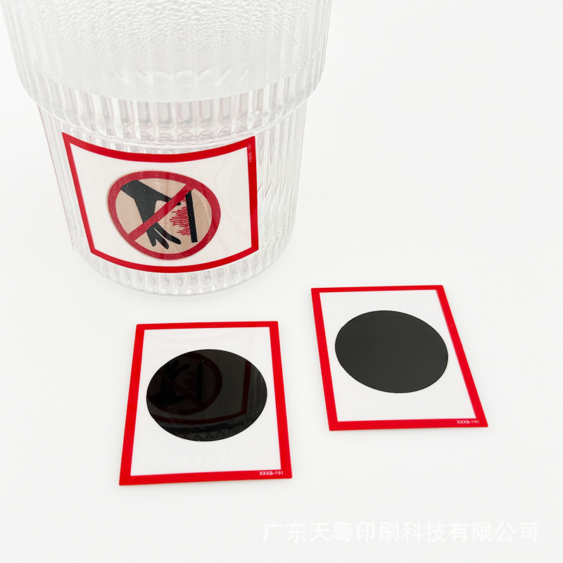 Source factory screen-printed thermochromic labels that reveal patterns when exposed to high temperatures, waterproof warning adhesive labels custom-made