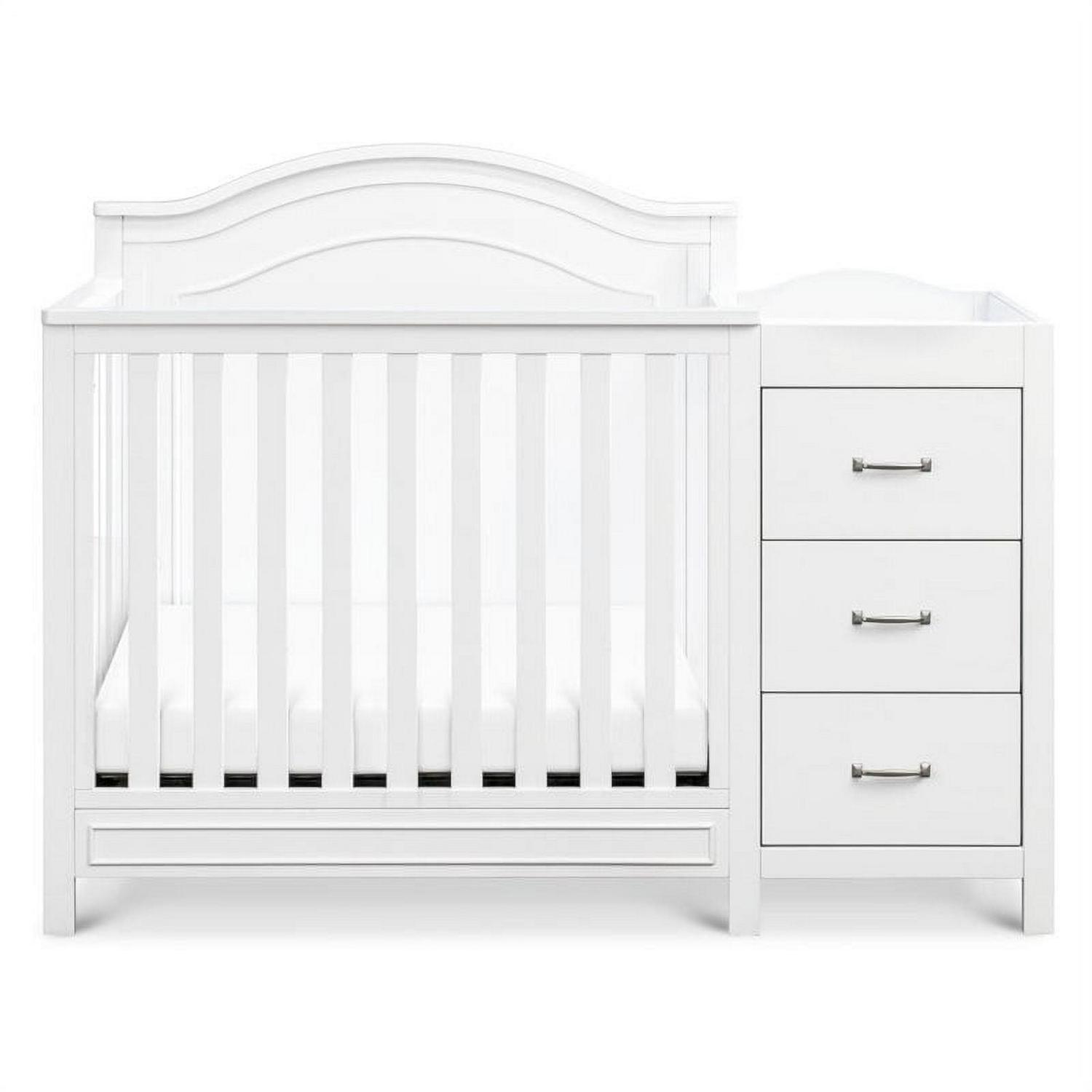 DaVinci Charlie 4-in-1 Convertible Mini Crib &amp; Changer in White