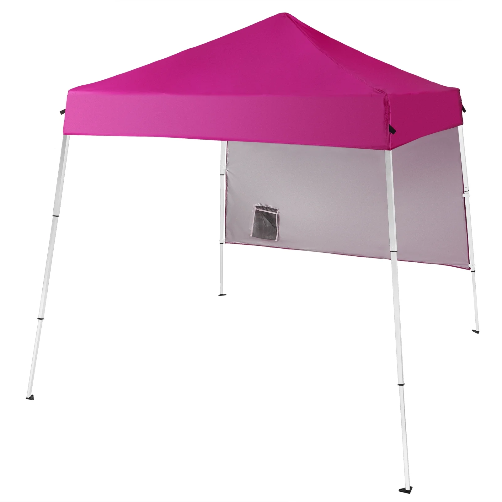 6x6ft Pop Up Canopy Tent - Portable Waterproof Gazebo for Camping & Patio Use, Easy Setup with Carry Bag & Slant Legs, Pink