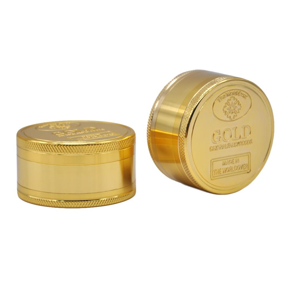Gold Coin Zinc Alloy Weed Grinder 3 Layer