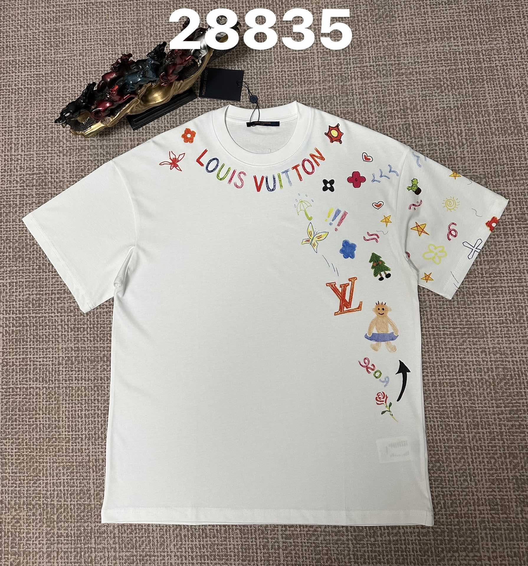 LV Drawn Motif Logo T-Shirt
