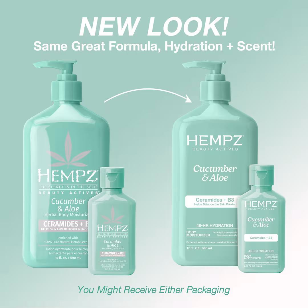 Hempz  Cucumber & Aloe Body Moisturizer with Ceramides + B3