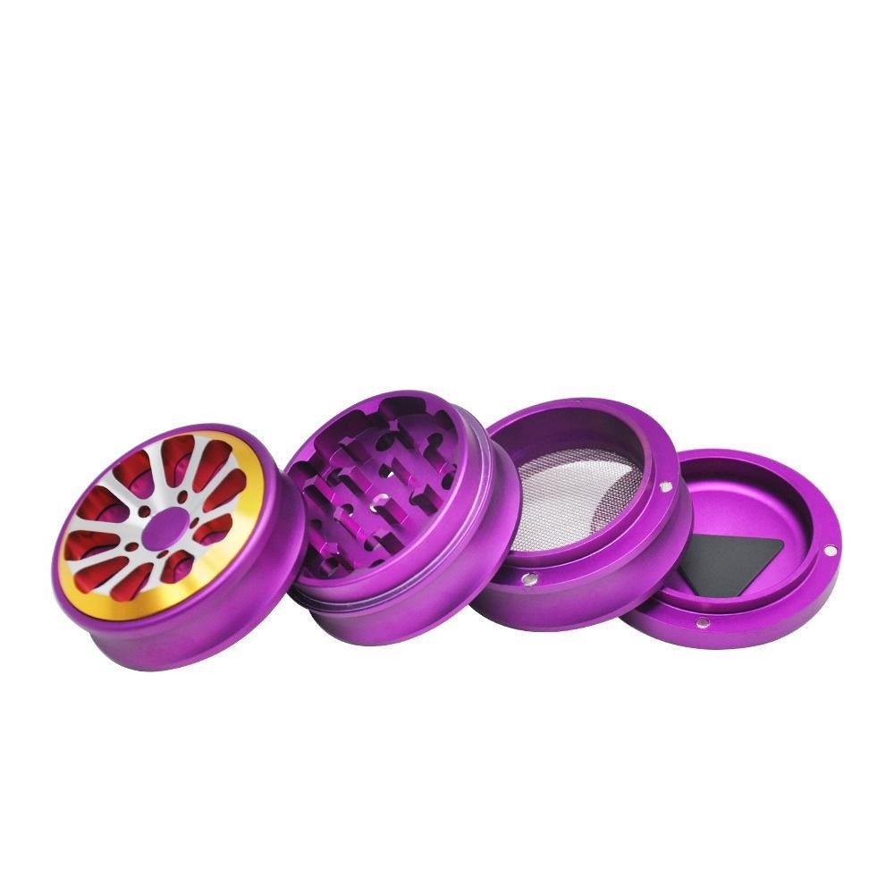 Wheel Aluminum Alloy Weed Grinder 4 Layer