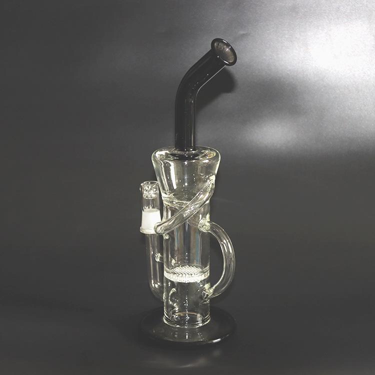 13 Honeycomb Perc Recycler Glass Bong