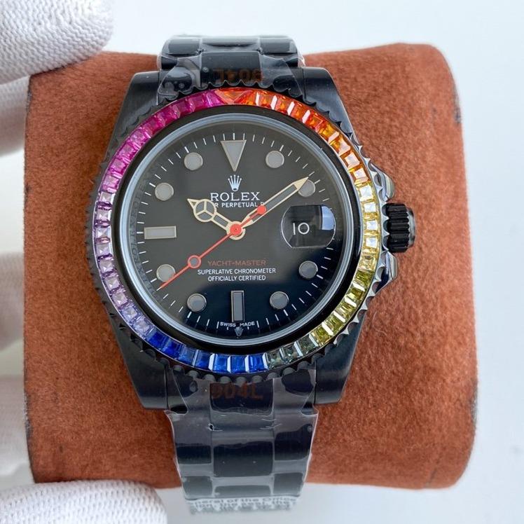Rolex Watch SUBMARINER DATE 40 CUSTOM RAINBOW ALL BLACK LIMITED EDITION Watch