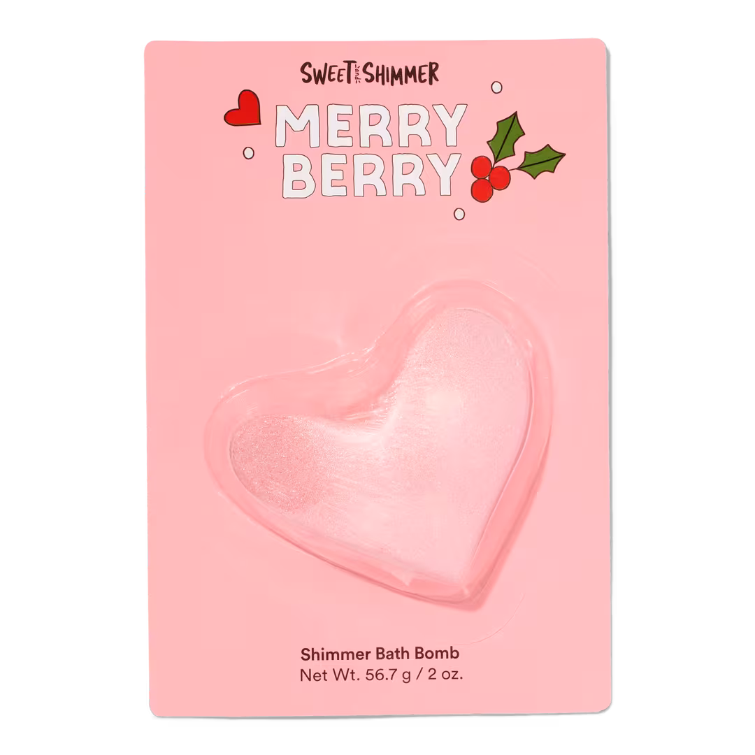 Sweet & Shimmer  Merry Berry Heart Bath Fizzer